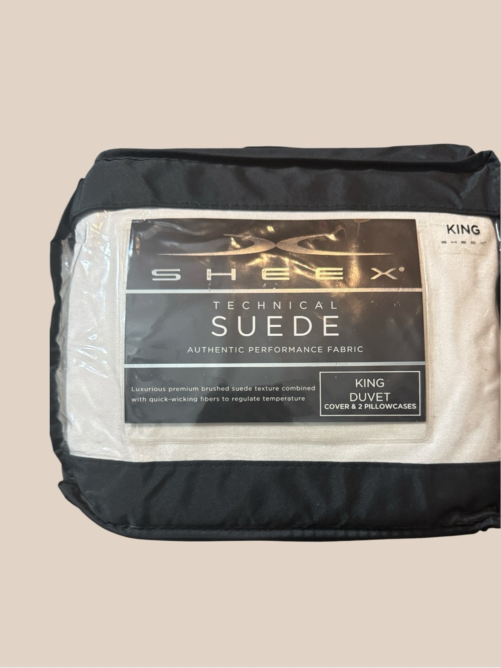 Sheex Technical Suede King Duvet In Color Sugar